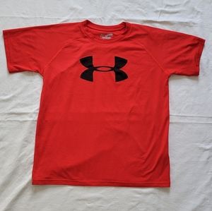 YLG Red Under Armour performance tee